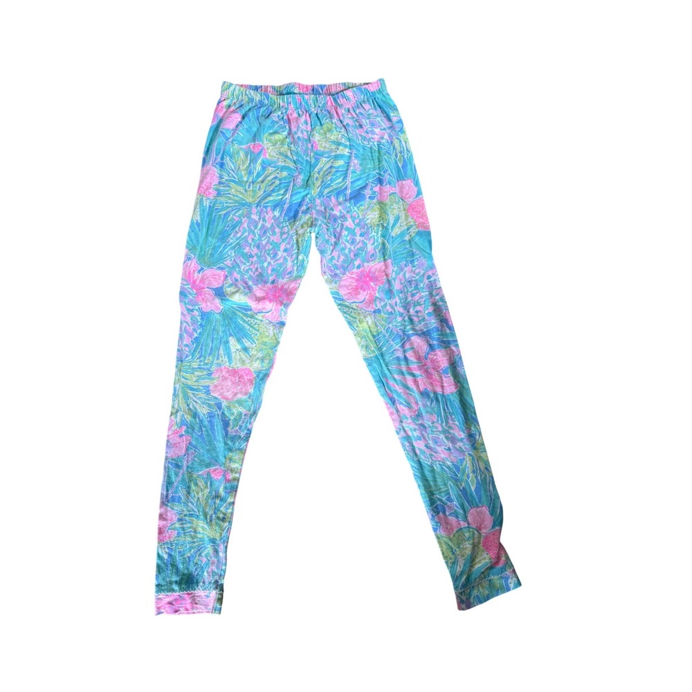 Lilly Pulitzer colorful tropical youth leggings